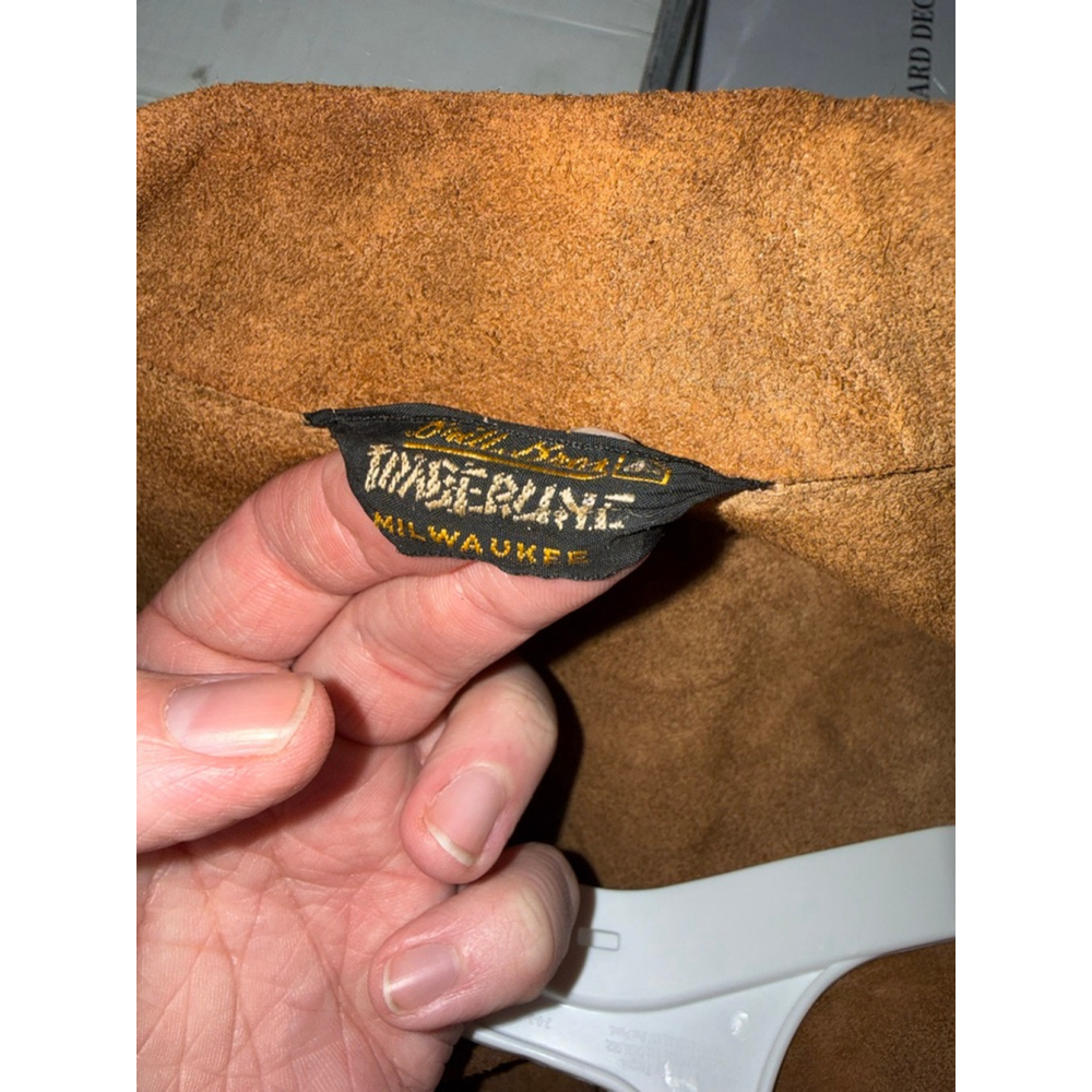 Brill Bros Timberline Milwaukee Brown Suede Fringed Jacket size 44 Large Vintage - Picture 12 of 13